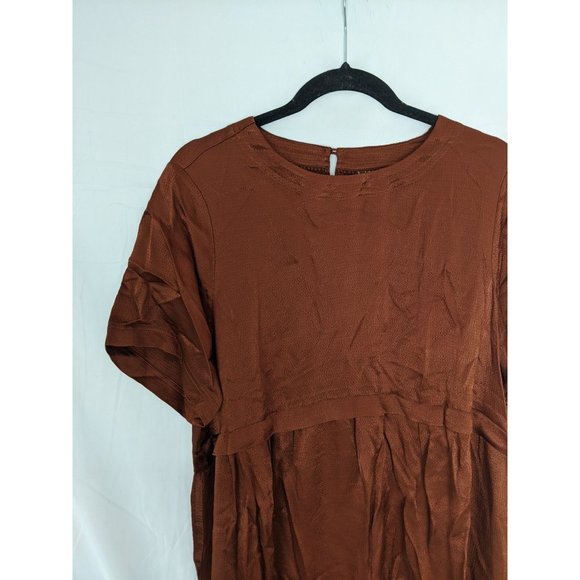 NWT Anthropologie Maeve Jimena Midi Dress Cocoa L - Picture 3 of 9